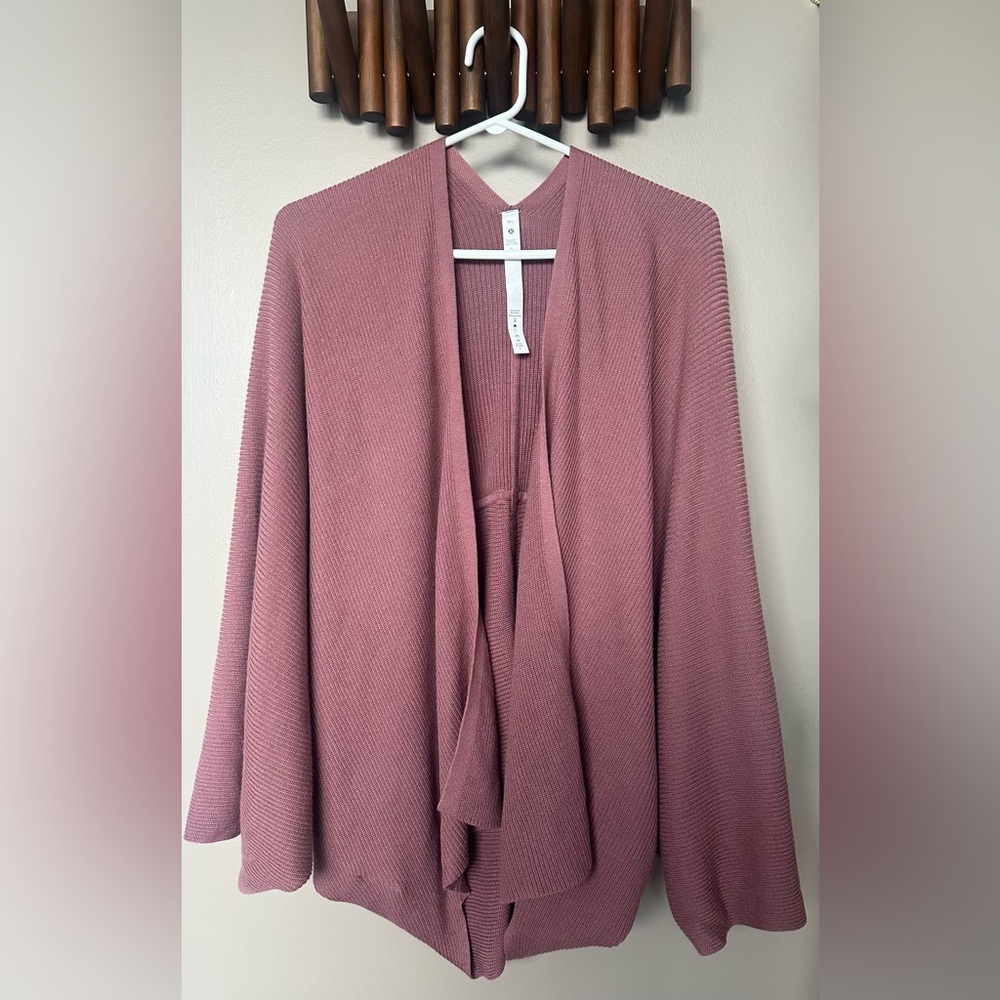 Lululemon Mauve Ribbed Cardigan